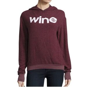Wildfox burgundy wine sweatshirt hoodie